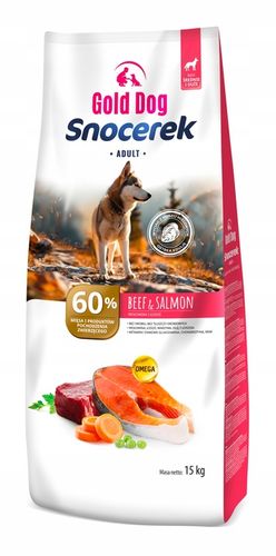 Karma dla owczarka Gold Dog Snocerek 15kg wołowina łosos na stawy na Arena.pl