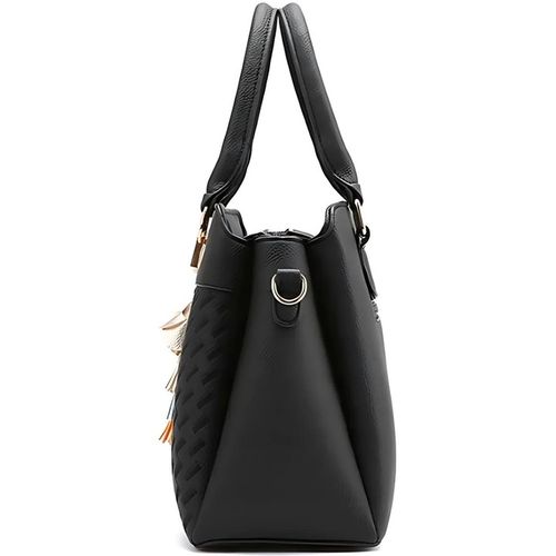 TOREBKA DAMSKA SKÓRZANA CZARNA ELEGANCKA TORBA SKÓRA EKOLOGICZNA MODNA na Arena.pl