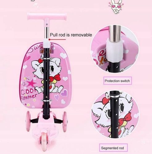 KOT KOTEK HULAJNOGA LED WALIZKA DZIECIĘCA BAGAŻ na Arena.pl