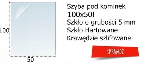 SZYBA PODSTAWA POD Kominek Hartowana szkło 80X60 blacha na Arena.pl