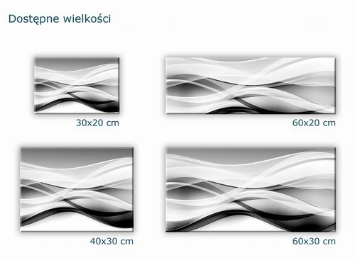 SZKLANA DESKA KUCHENNA 40x30 198b Mono fala na Arena.pl