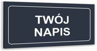 Tabliczka informacyjna ATRACYTOWA nierdzewna TWÓJ NAPIS DOWOLNY NAPIS