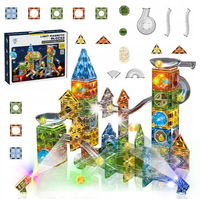 DUŻE KLOCKI MAGNETYCZNE KAFELKI ZESTAW XXL 174 SZT Magnetic tiles PREZENT