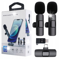 2x MIKROFON BEZPRZEWODOWY KRAWATOWY / ODBIORNIK USB-C + ADAPTER DO IPHONE