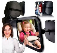 LUSTERKO DO OBSERWACJI DZIECKA W SAMOCHODZIE AUCIE BEZPIECZNE DUŻE 360