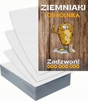 Ulotki A6 reklamowe firmowe 100 szt projekt w cenie ZIEMNIAKI OD ROLNIKA