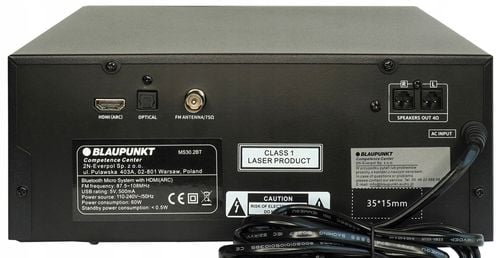 Mikrowieża BLAUPUNKT MS30.2BT 50W CD BT AUX USB Czarny na Arena.pl