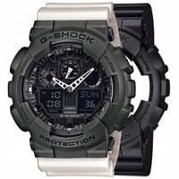 ZESTAW G-SHOCK GA-100-1A1ER SZARY BIAŁY