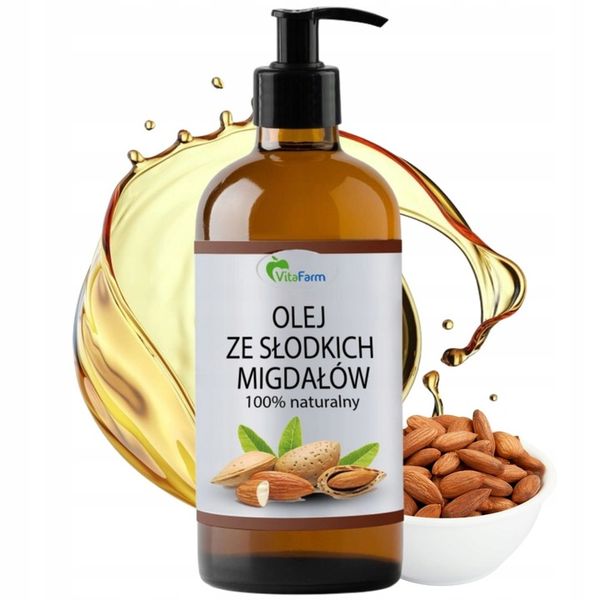 NATURALNY OLEJ ZE SŁODKICH MIGDAŁÓW 500 ML zdjęcie 1