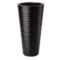 Doniczka okrągła Sahara Dunes Slim 30 | Czarny