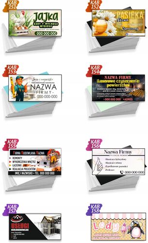 Wizytówki firmowe Foliowane 1000szt wiele wzorów usługi ogrodnicze na Arena.pl