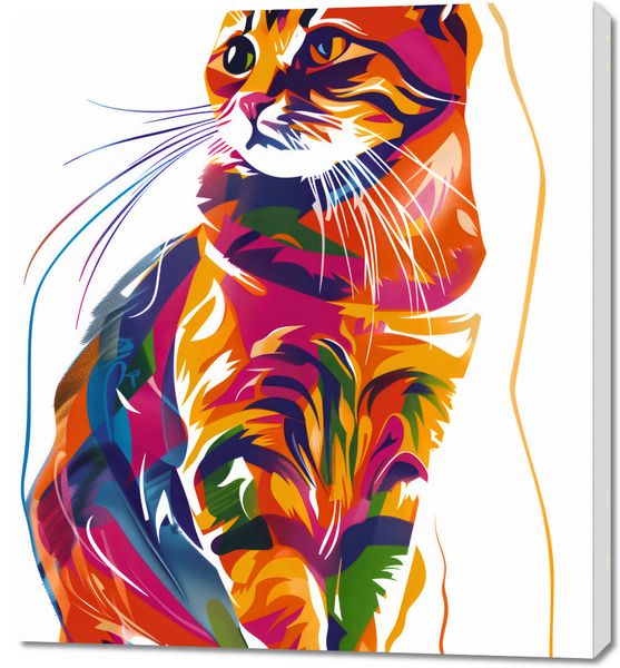 Obraz 90x100cm Nasycony Kot zdjęcie 1