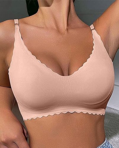 BIUSTONOSZ BEZSZWOWY Stanik Bez Zapięcia Haftek na Prezent Niewidoczny Beż na Arena.pl