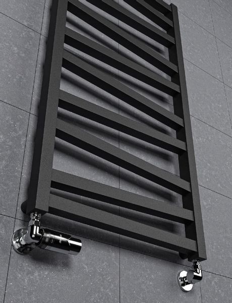 GRZEJNIK DEKORACYJNY LUNA 1190x500 CZARNY STR zdjęcie 6