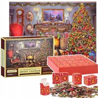 24 DNI KALENDARZ ADWENTOWY ŚWIĄTECZNY PUZZLE 1008 PCS ZABAWKI DLA DZIECI