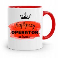 Dla Operatora Kubek Czerwony Prezent Na Urodziny Z Nadrukiem Ze Zdjęciem