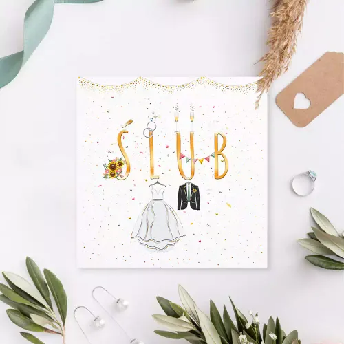 Karnet Kwadratowy Ślubny, Państwo Młodzi na Arena.pl