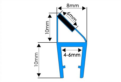 U7 USZCZELKA MAGNETYCZNA DO KABINY PRYSZNICOWEJ DO DRZWI Z MAGNESEM na Arena.pl