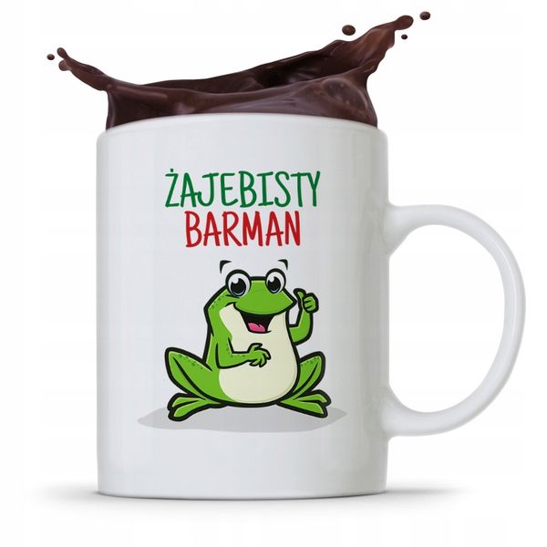 Kubek Prezent Dla Barmana Barmanki Żajebisty Z Nadrukiem Ze Zdjęciem zdjęcie 1