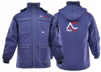 Kurtka długa ocieplana Z WŁASNYM HAFTEM LOGO odzież firmowa reklamowa 5szt.