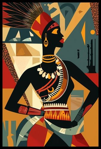 Plakat 40x60cm Afrykańska Mozaika na Arena.pl