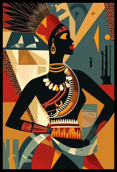 Plakat 40x60cm Afrykańska Mozaika zdjęcie 2