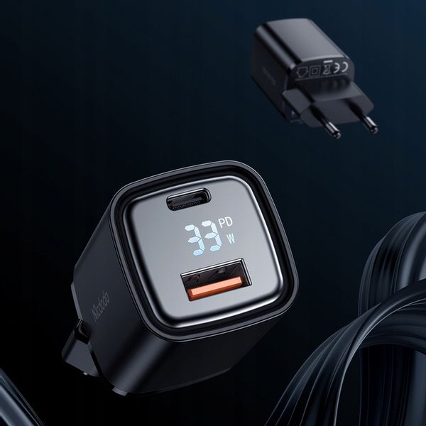 MCDODO NANO GaN ŁADOWARKA USB/USB-C PD 33W MIERNIK zdjęcie 3