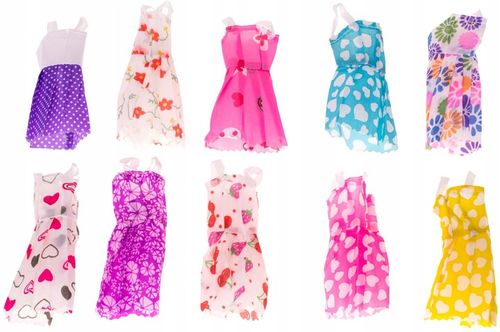 SUKIENKI DLA LALEK + AKCESORIA GADŻETY UBRANKA WÓZEK MEGA ZESTAW 125 SZT na Arena.pl