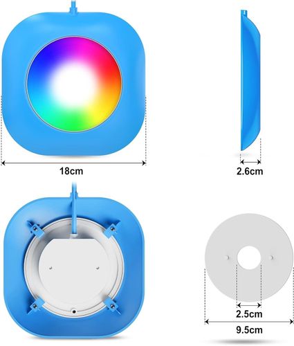 Lampa LED bezprzewodowa do basenu LyLmLe 40 W 12V IP68 z kablem 8 m, 2 szt. na Arena.pl