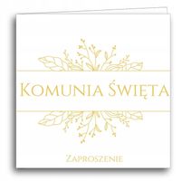 ZAPROSZENIA NA KOMUNIĘ ŚWIĘTĄ ZŁOTY GOŁĄBEK 10 SZTUK I KOMUNIA ŚWIĘTA