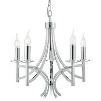 Świecznikowy żyrandol Lyon LYO0550 Dar Lighting na łańcuchu chrom