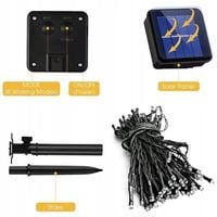 Lampki solarne LED 200LED ciepła biel