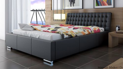 FUNKCJONALNE ŁÓŻKO TAPICEROWANE Z POJEMNIKIEM 160x200 na Arena.pl