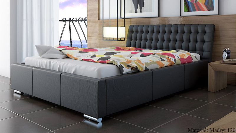 FUNKCJONALNE ŁÓŻKO TAPICEROWANE Z POJEMNIKIEM 160x200 zdjęcie 7