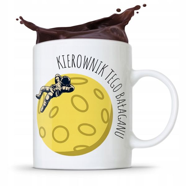 Kubek Prezent Dla Szefa Kierownik Tego Bałaganu Z Nadrukiem Ze Zdjęciem zdjęcie 1