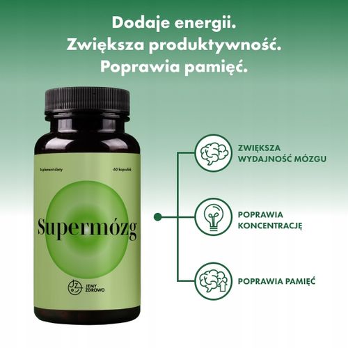 Jemy zdrowo Super mózg 60 kapsułek Pamięć Koncentracja na Arena.pl
