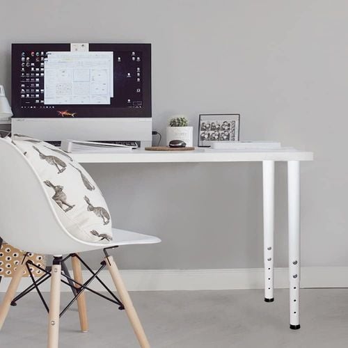 Nogi do stołu regulowane 55-90 cm metalowe 4 szt. Jahof białe na Arena.pl