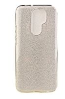 Etui brokatowe Shc do Xiaomi Redmi 9 srebrny