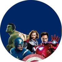 Opłatek na tort AVENGERS Batman Iron Man Hulk Thor CPT. Ameryka Spiderman