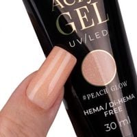Akrylożel żel budujący do przedłużania AcrylGel MollyNails Peach Glow 30 ml