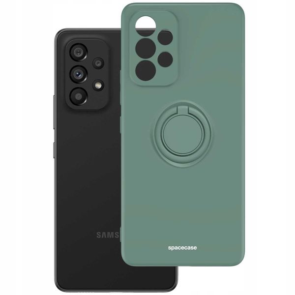 Spacecase Silicone Ring Galaxy A53 5G Dark Green zdjęcie 2