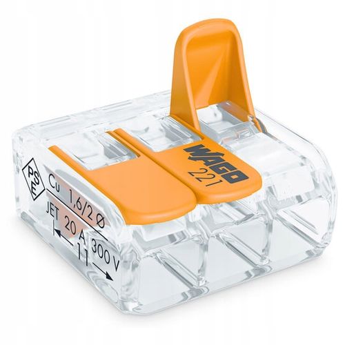 WAGO SZYBKOZŁĄCZKA DRUT/LINKA 3x4mm 221-413 100 szt na Arena.pl