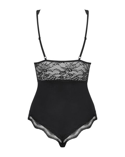 Obsessive Body z Koronką na Fiszbinach Delikatne Kobiece L/XL Luvae czarne zdjęcie 8