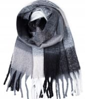 SZALIK SZAL GRUBY Z FRĘDZLAMI VERSOLI MIĘKKI CIEPŁY KOLOROWY DUŻY