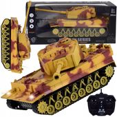 Czołg RC duży zdalnie sterowany z obrotową wieżą dźwiękiem pilot zestaw