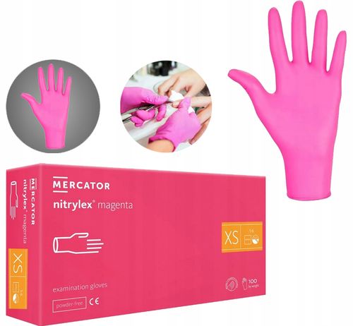 rękawice nitrylowe 100 szt. 6-xs nitrylex magenta na Arena.pl