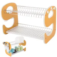 Suszarka do naczyń stojąca ociekacz dwupoziomowa