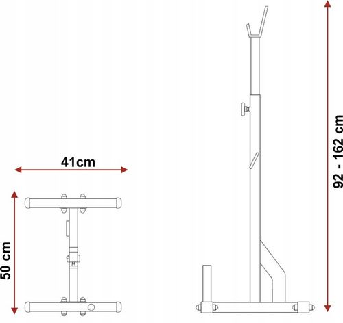 Stojaki pod sztangę regulowane asekuracja stojak do ćwiczeń 2sz ZIDER na Arena.pl