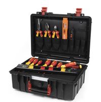 walizka narzędziowa dla elektryków basic l, 18cz. - wh 45530