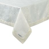 Obrus dekoracyjny LENA 145x350 Eurofirany kremowy w złote kwiaty liście